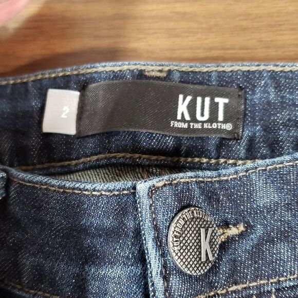 Kut From The Kloth Sophia Denim Culottes Jeans 2 Dark Wash - Picture 4 of 11